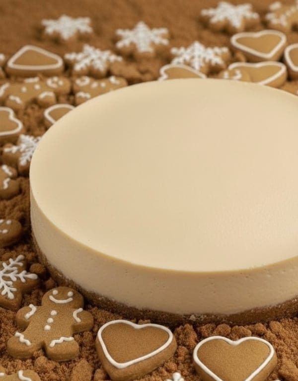 Tarta de queso de galleta de jengibre especiada