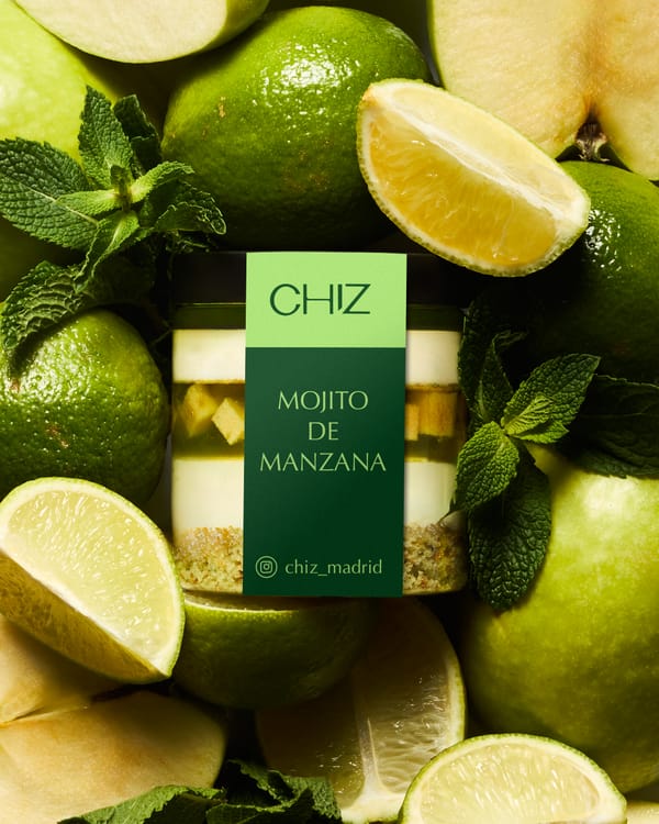 Vasito de cheesecake Mojito de Manzana para llevar
