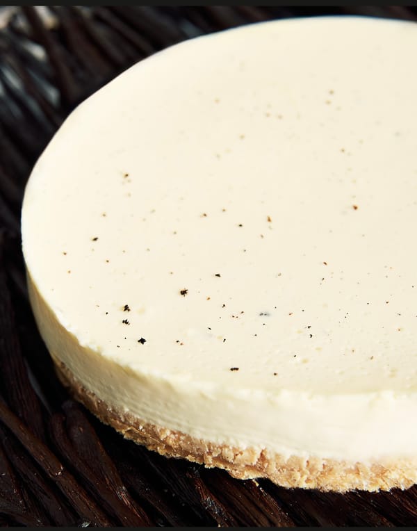 Tarta de queso clásica de vainilla natural